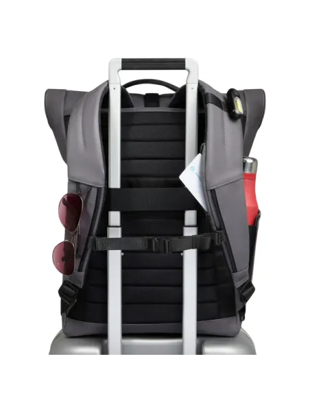 Piquadro Roll-Top Computer-Rucksack, grau