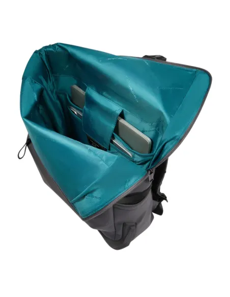 Piquadro Roll-Top Computer-Rucksack, grau