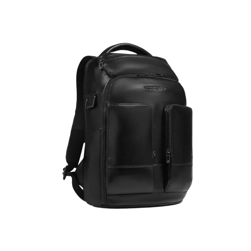 Piquadro Philip leather backpack 15.6 inch with RFID... 2