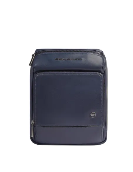 Men's Leather Crossbody Bag Piquadro Philip for iPad® Pro 11", blue