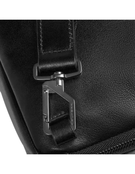 Men's Leather Crossbody Bag Piquadro Philip for iPad® Pro 11", black
