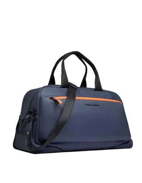 Borsone piccolo in tessuto impermeabile Piquadro C2OW, blu