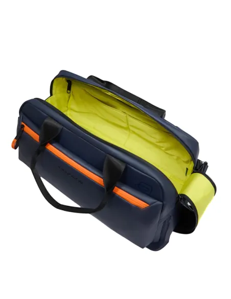 Borsone piccolo in tessuto impermeabile Piquadro C2OW, blu