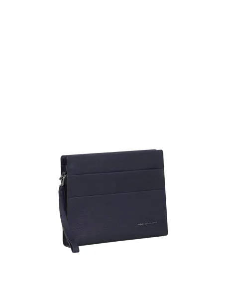 Pochette porta iPad® in pelle Piquadro Paavo, blu