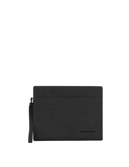 Piquadro Paavo Men's Leather Pouch with iPad® 11" Compartment, black