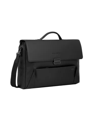 Cartella porta PC in pelle con patta...