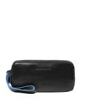 Piquadro Blue Square men's clutch bag with three zipped compartments, black