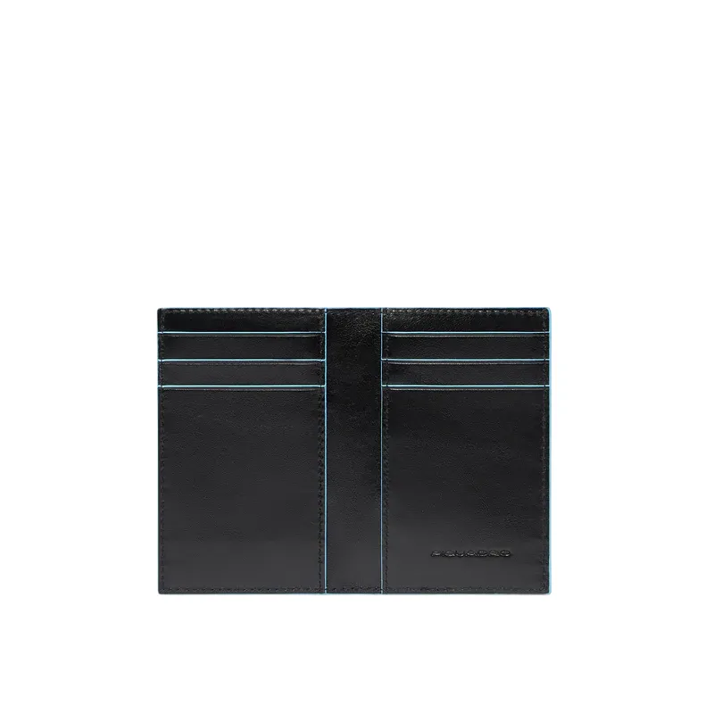 Piquadro Blue Square slim men's wallet with credit card...