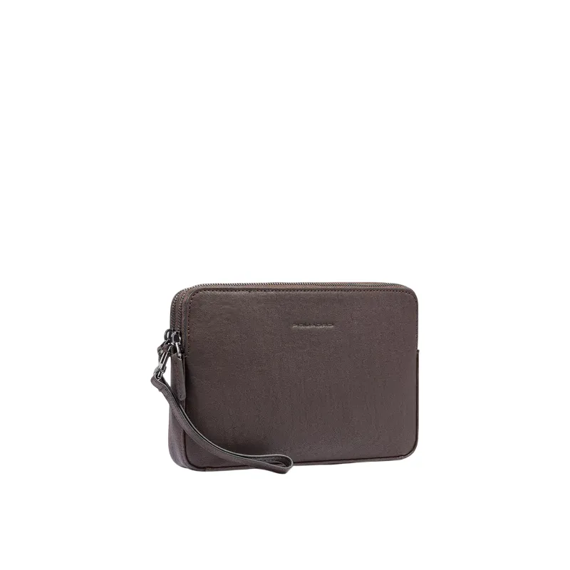 Pochette uomo in pelle Piquadro B3, marrone scuro 2