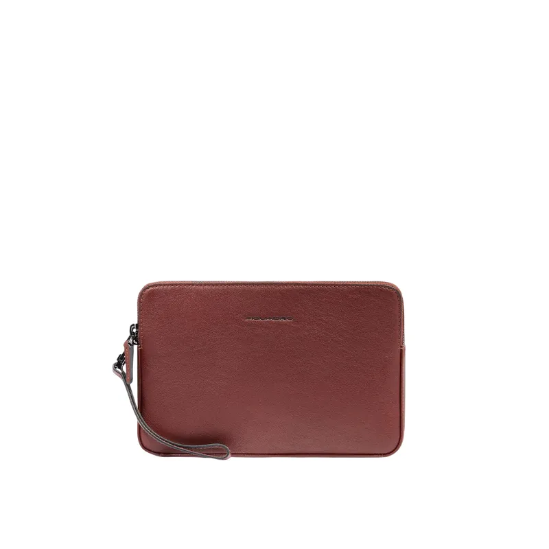 Pochette uomo in pelle Piquadro B3, marrone