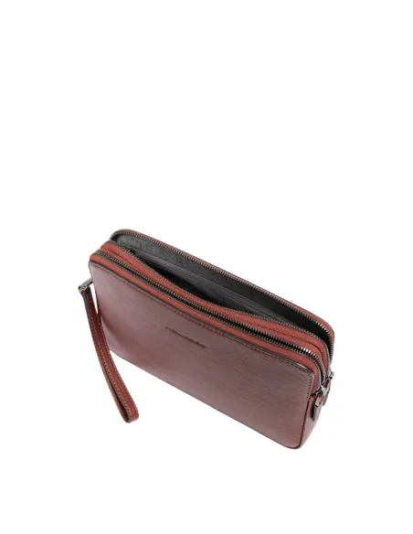 Pochette uomo in pelle Piquadro B3, marrone