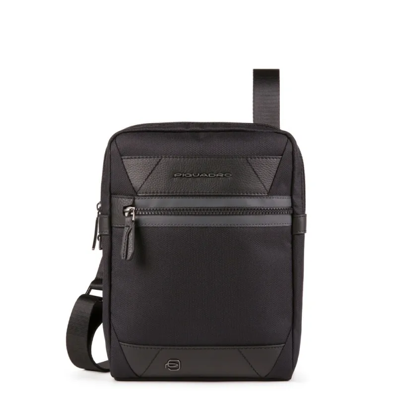 iPad® crossbody bag Piquadro Trakai, black