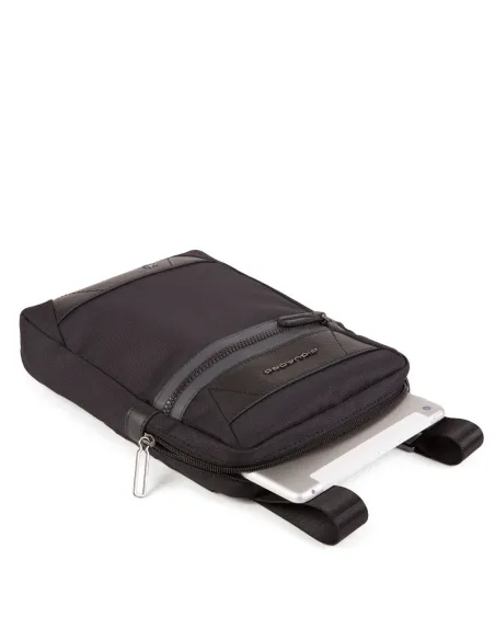 iPad® crossbody bag Piquadro Trakai, black