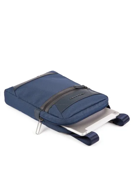iPad® crossbody bag Piquadro Trakai, blue