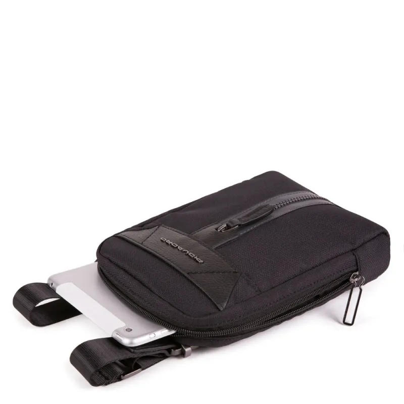 Pocket crossbody bag Piquadro Trakai, black 2