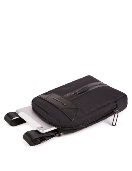 Pocket crossbody bag Piquadro Trakai, black
