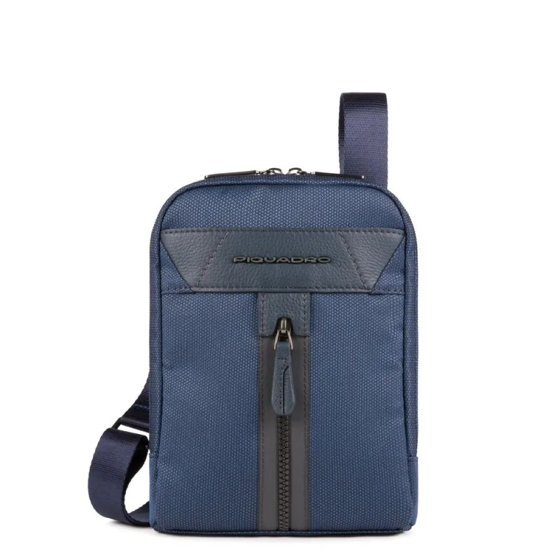 Pocket crossbody bag Piquadro Trakai, blue