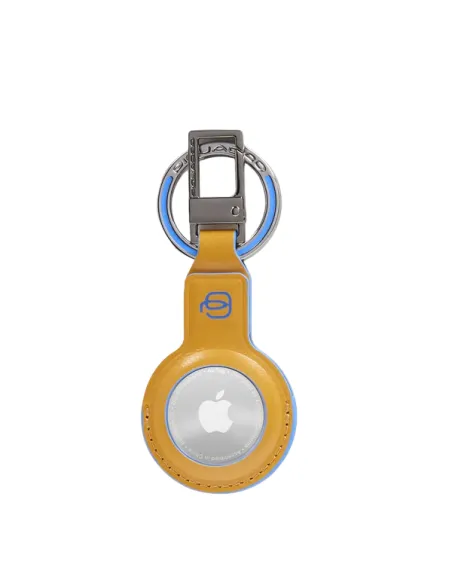 Key chain for AirTag®Piquadro Blue Square, yellow
