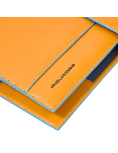 Medium leather organizer B2, yellow