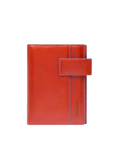 Medium leather organizer B2, orange