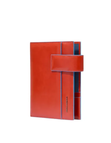 Medium leather organizer B2, orange