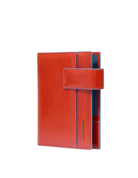 Medium leather organizer B2, orange