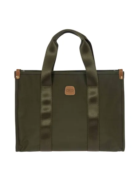 Bric's X-Collection Opera medium handbag in Recycled Fabric with Strap, olive green