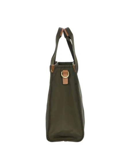 Bric's X-Collection Opera medium handbag in Recycled Fabric with Strap, olive green