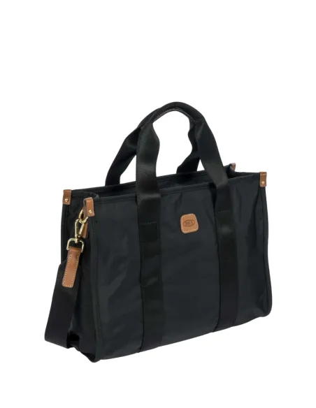 Bric's X-Collection Opera medium handbag in Recycled Fabric with Strap, black