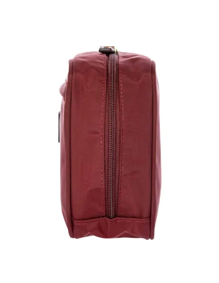 Brics X-Collection fabric and leather Necessaire, Bordeaux