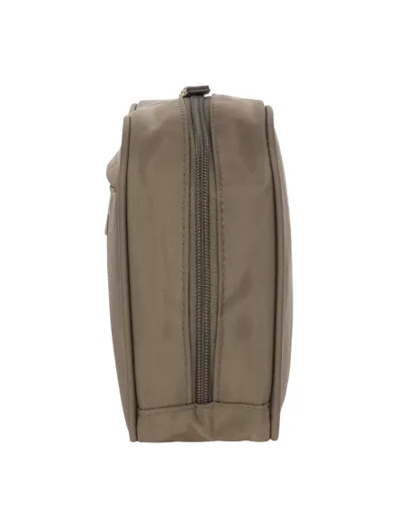 Necessaire in tessuto e pelle Brics X-Collection, nocciola