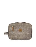 Necessaire in tessuto e pelle Brics X-Collection, Wool Nut