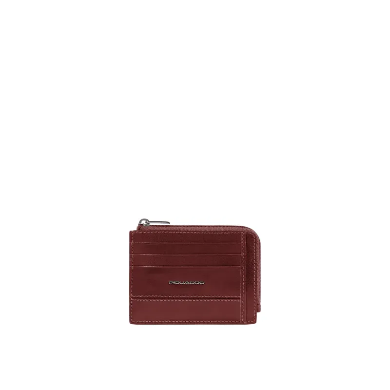 Bustina porta monete con zip e carte di credito Piquadro...