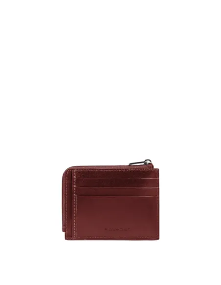 Piquadro Philip RFID Leather Coin and Card Pouch, brown
