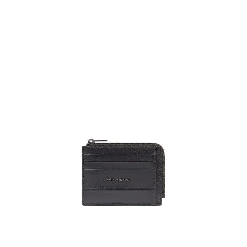 Bustina porta monete con zip e carte di credito Piquadro...