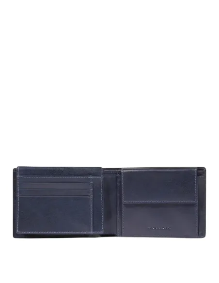 Piquadro Philip Men's Wallet with RFID and Coin Pocket, blue