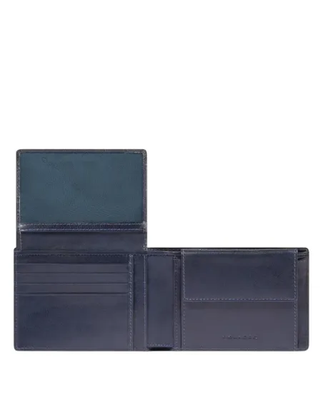 Piquadro Philip Men's Wallet with RFID and Coin Pocket, blue