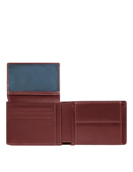 Piquadro Philip Men's Wallet with RFID and Coin Pocket, brown