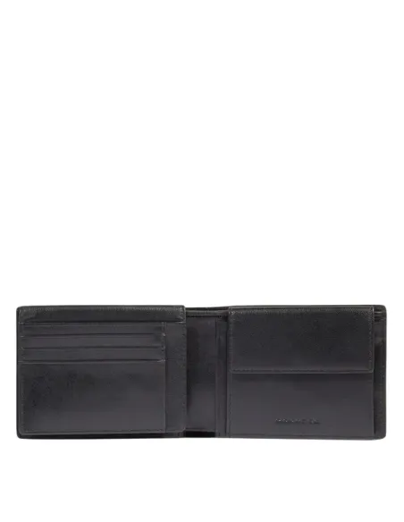Piquadro Philip Men's Wallet with RFID and Coin Pocket, black
