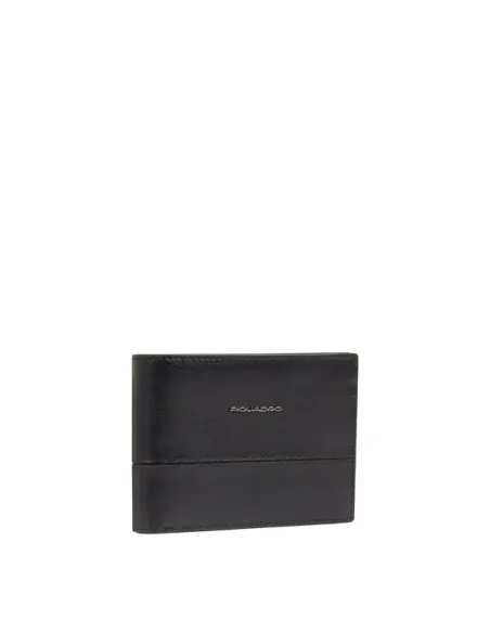 Piquadro Philip Men's Wallet with RFID and Coin Pocket, black