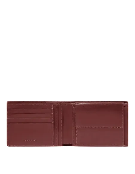 Piquadro Philip Men's Wallet in Leather with Coin Pocket, brown