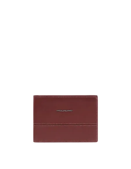 Piquadro Philip Men's Wallet in Leather with Coin Pocket, brown