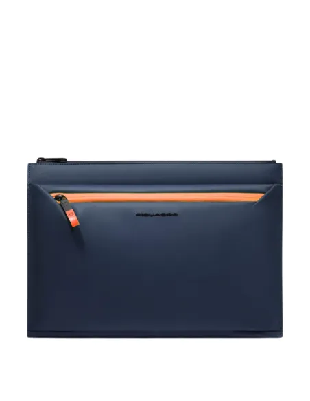 Piquadro C2OW iPad®Pro 12.9 waterproof fabric pouch, blue