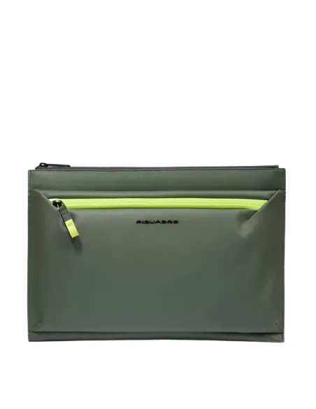 Piquadro C2OW iPad®Pro 12.9 waterproof fabric pouch, green