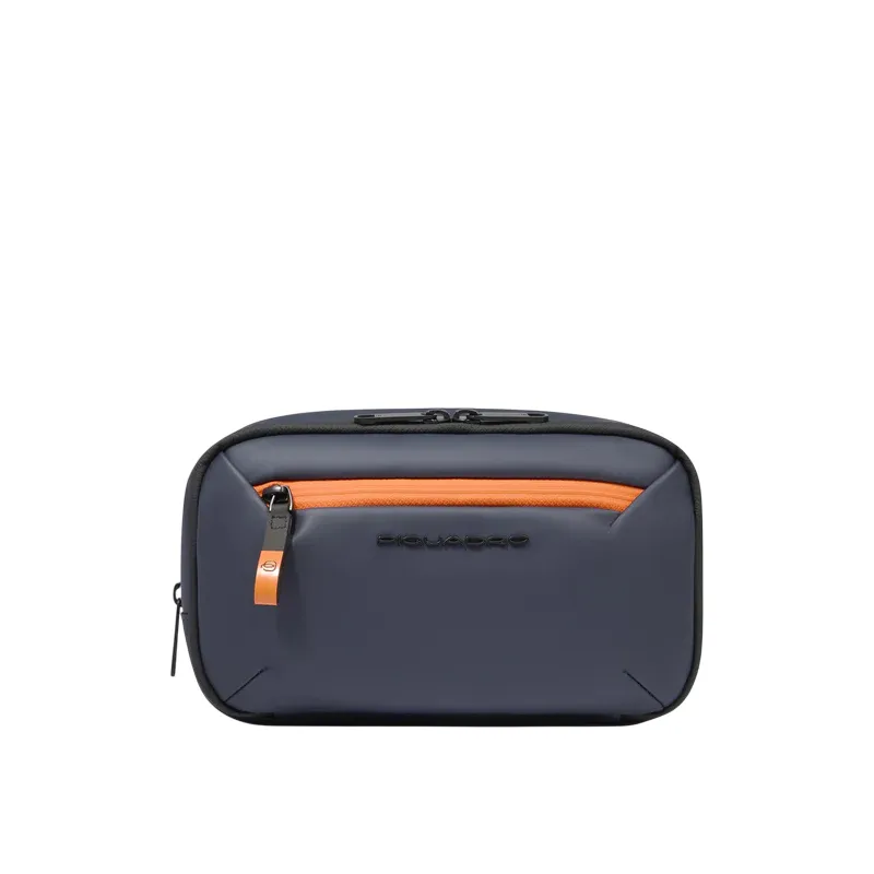 Piquadro C2OW waterproof fabric beauty case, blue