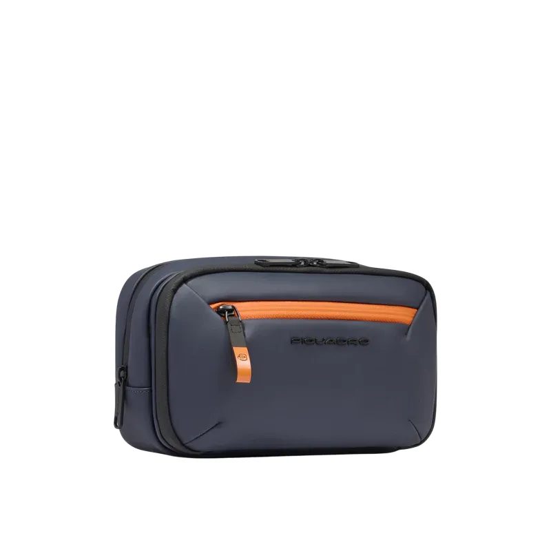 Piquadro C2OW Beauty-Etui aus wasserdichtem Stoff, blau 2