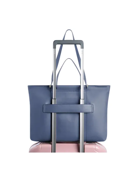 Piquadro Circle women's shopping bag with two handles, blue