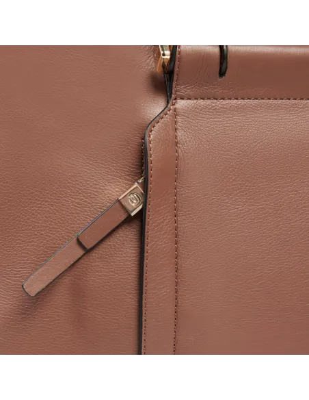 Piquadro Circle women's shopping bag with two handles, brown-beige