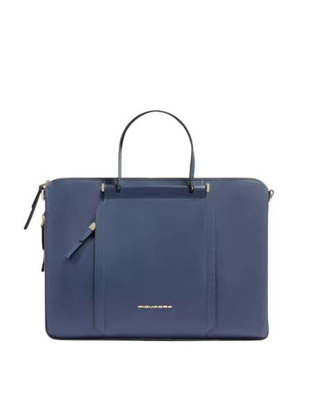 Cartella donna espandibile Piquadro Circle, blu