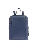 Piquadro Circle women's leather laptop backpack, ocean blue